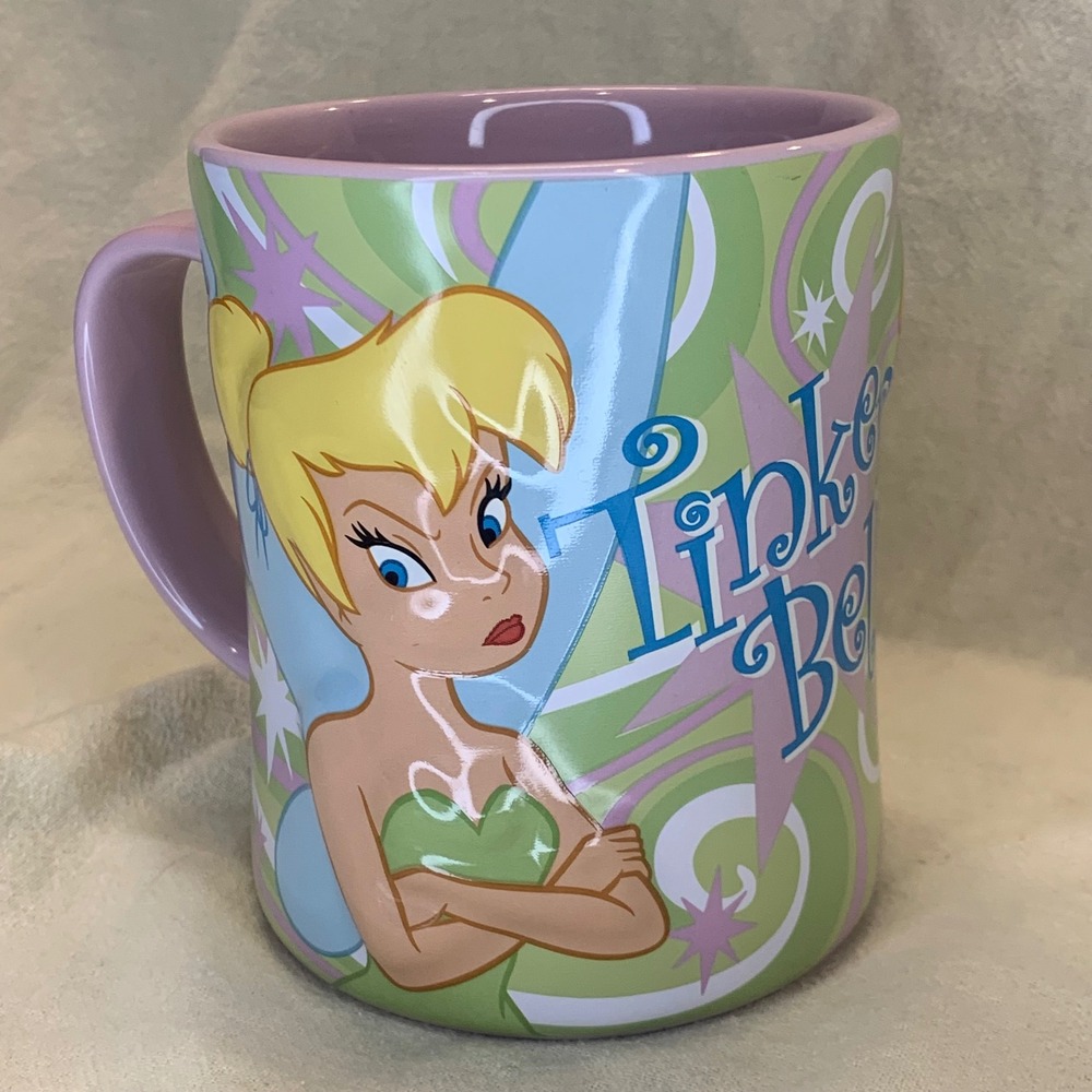 Disney Tinker Bell‎ Coffee Mug Unisex OS Green Excellent Sassy Fairy Graphics